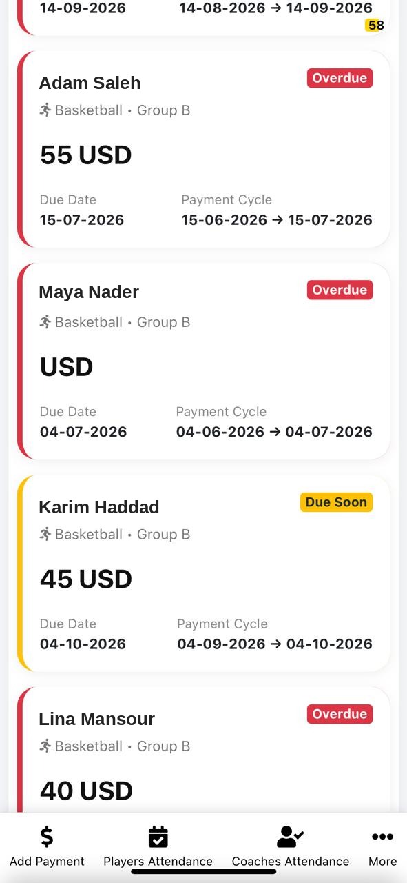 Mobile due payments