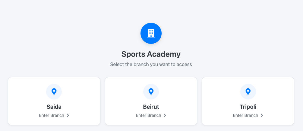 Coacherz branch selection